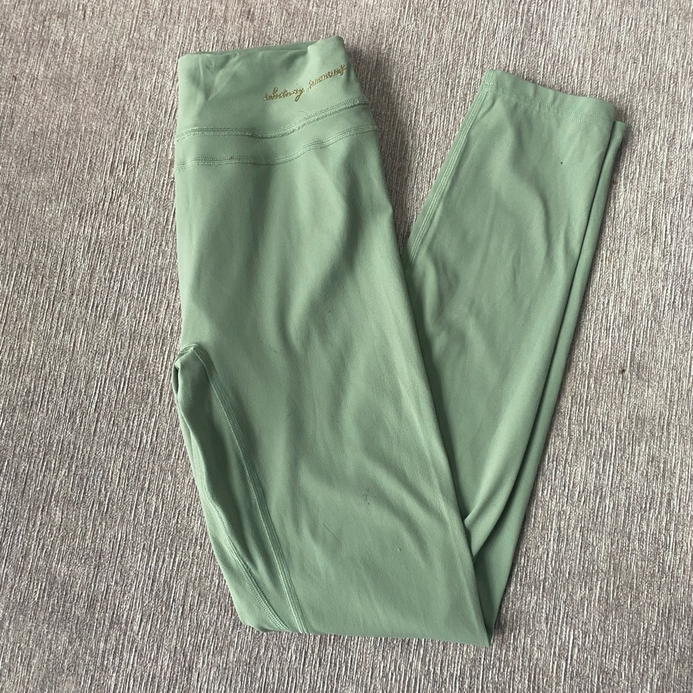 Green Whitney Simmons gymshark collab leggings